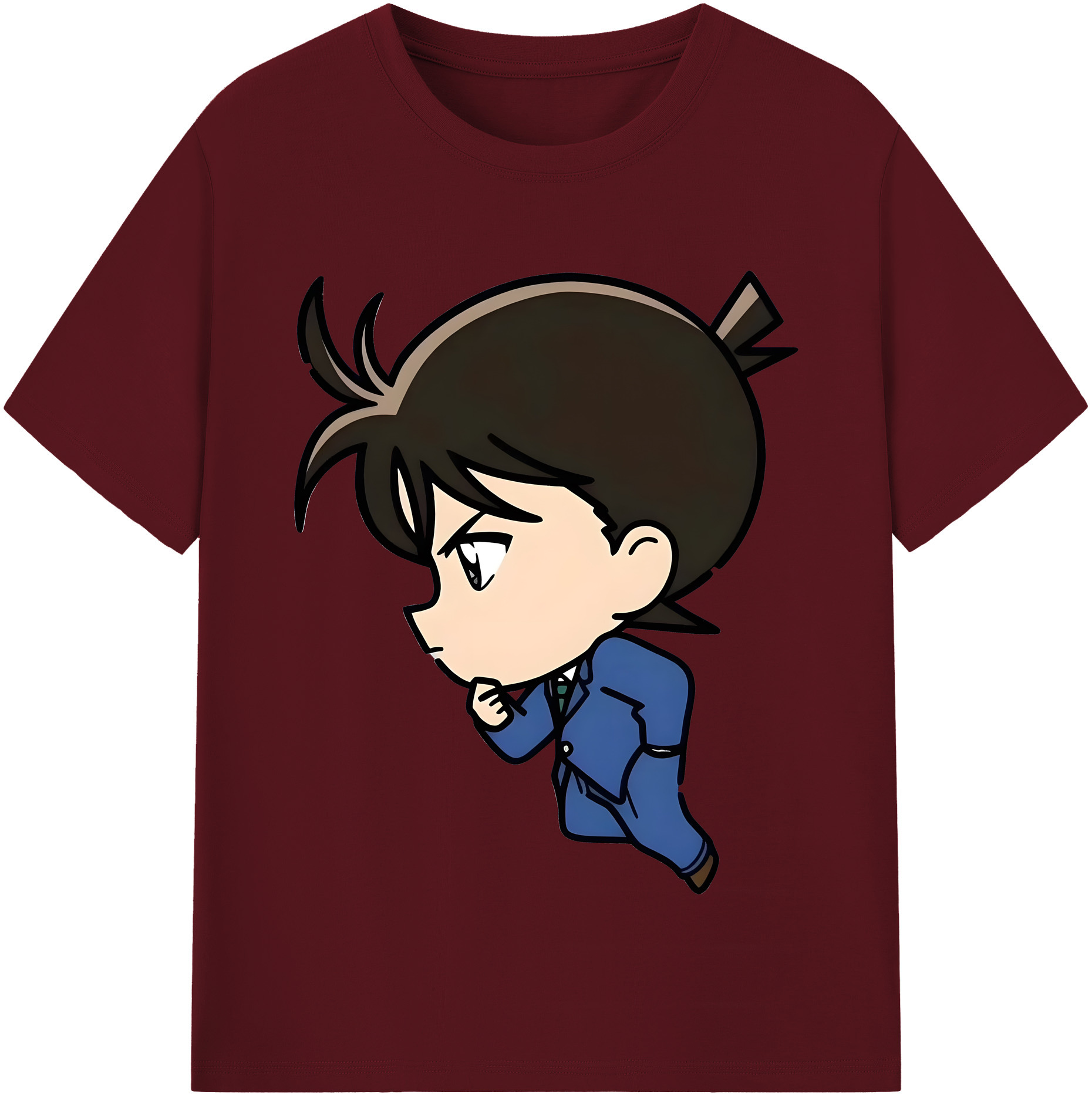 （画像用） 名探偵コナン 江戸川 コナン Detective Conan Conan Edogawa 綿100％半袖Tシャツ（フロントプリント）